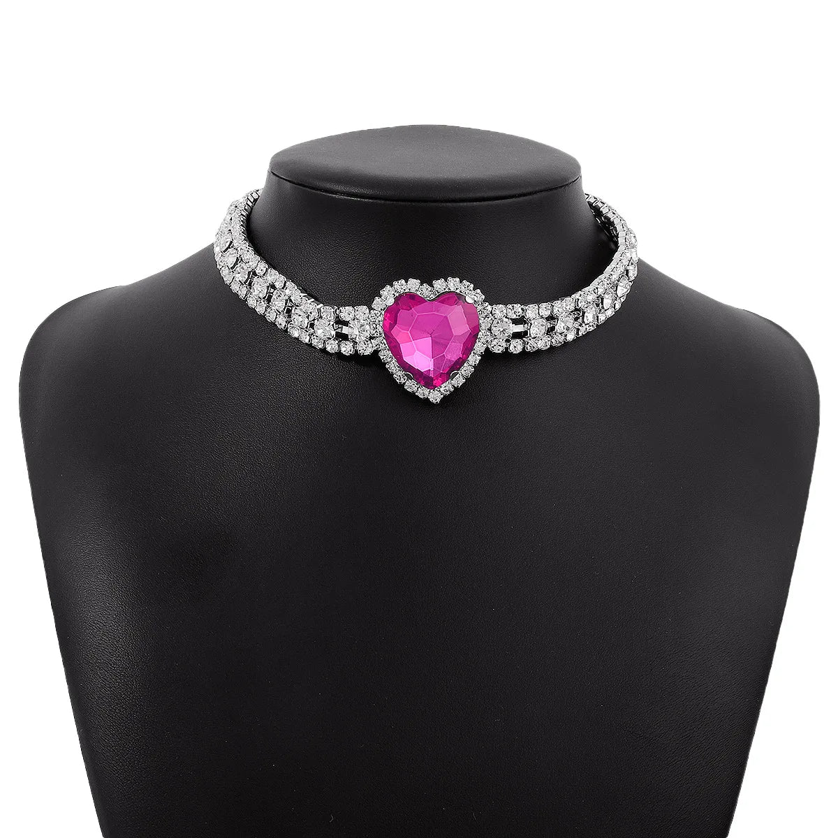 Rhinestone Choker | Crystal Heart