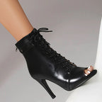 Dance Ankle Boots | Smooth Lace-Up | 7–11 cm
