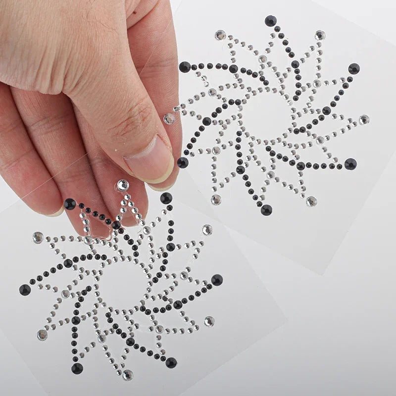 Swirl Rhinestone Nipple Pasties | Transparent | One Size