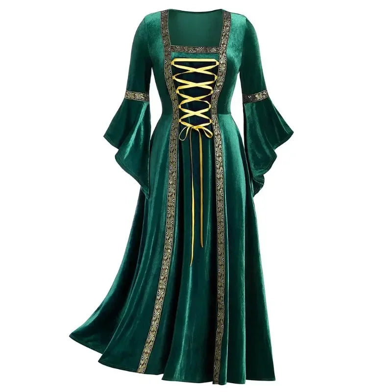 Medieval Lace-Up Gown | Long Sleeve | Floor-Length