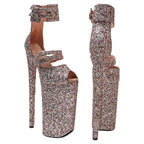 Glitter Platform Sandal Heel – 10 Inch Stage & Pole Dance