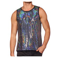 Men's Sequin Tank | Sleeveless Stage Sparkle
