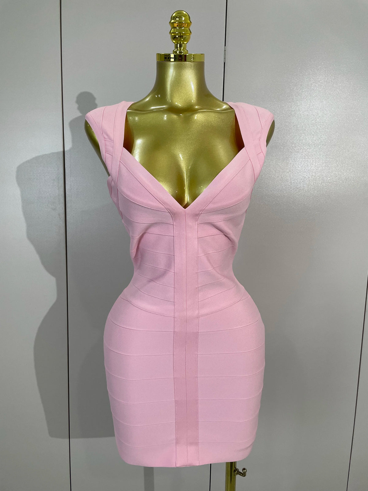 Deep V-Neck Bodycon Mini Bandage Dress | Stage & Performance