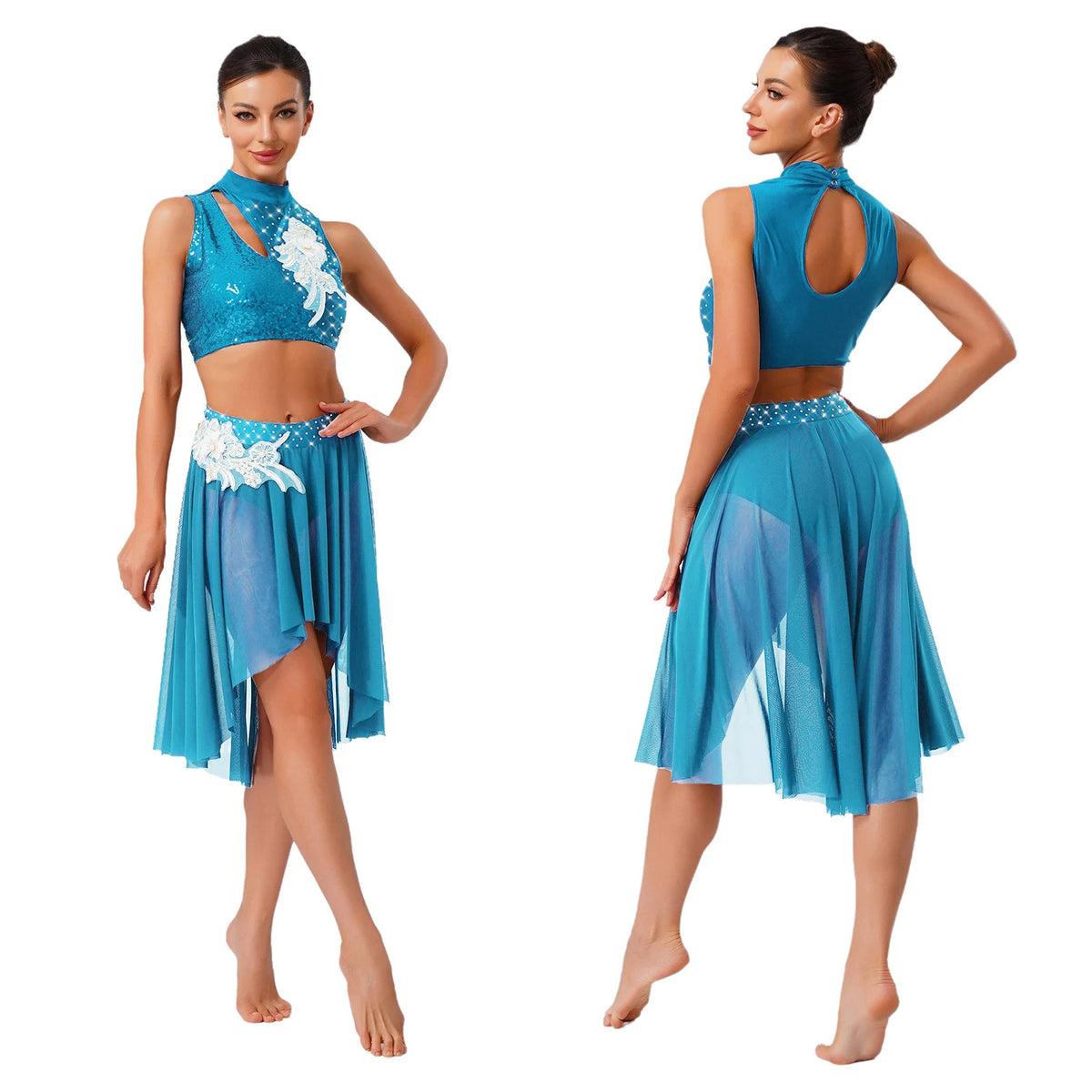 Starlight Floral Appliqué Lyrical Dance Set