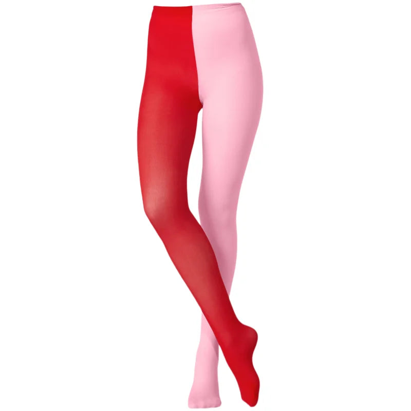 Two-Tone Colorblock Tights | Dopamine Colors | 27 Combos