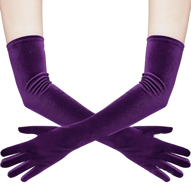 Opera Velvet Gloves | Elbow Length | 7 Colors | One Size