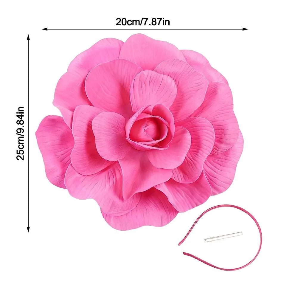 Oversized Rose Fascinator Headband | 40cm | Showgirl | 19 Colors