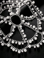 Crystal Rhinestone Draped Hair Chain | Bridal Headpiece