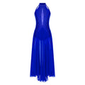 Women's Lyrical Dance Dress | Rhinestone Halter | Strappy Back | 8 Colors