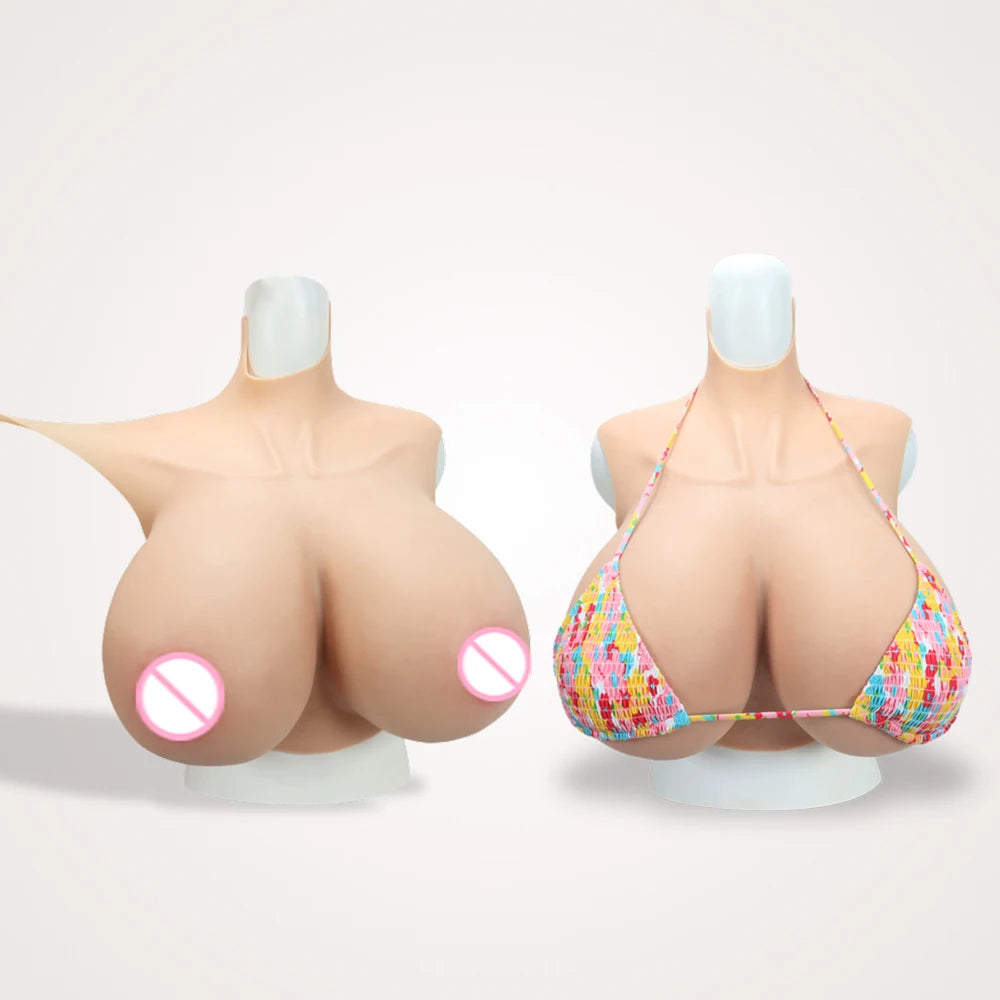 Huge Silicone Breast Forms | I, K & Z Cup | Half-Body