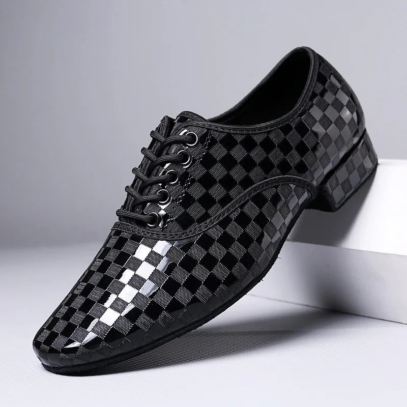 Men’s Dance Shoes | Black Checkerboard