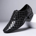 Men’s Dance Shoes | Black Checkerboard
