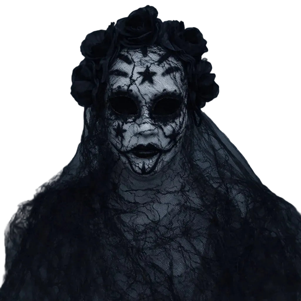 Gothic Bride Skull Mask | Veil & Roses
