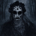 Gothic Bride Skull Mask | Veil & Roses