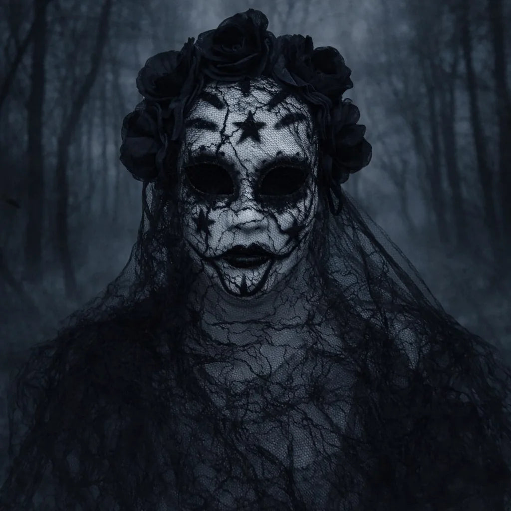 Gothic Bride Skull Mask | Veil & Roses