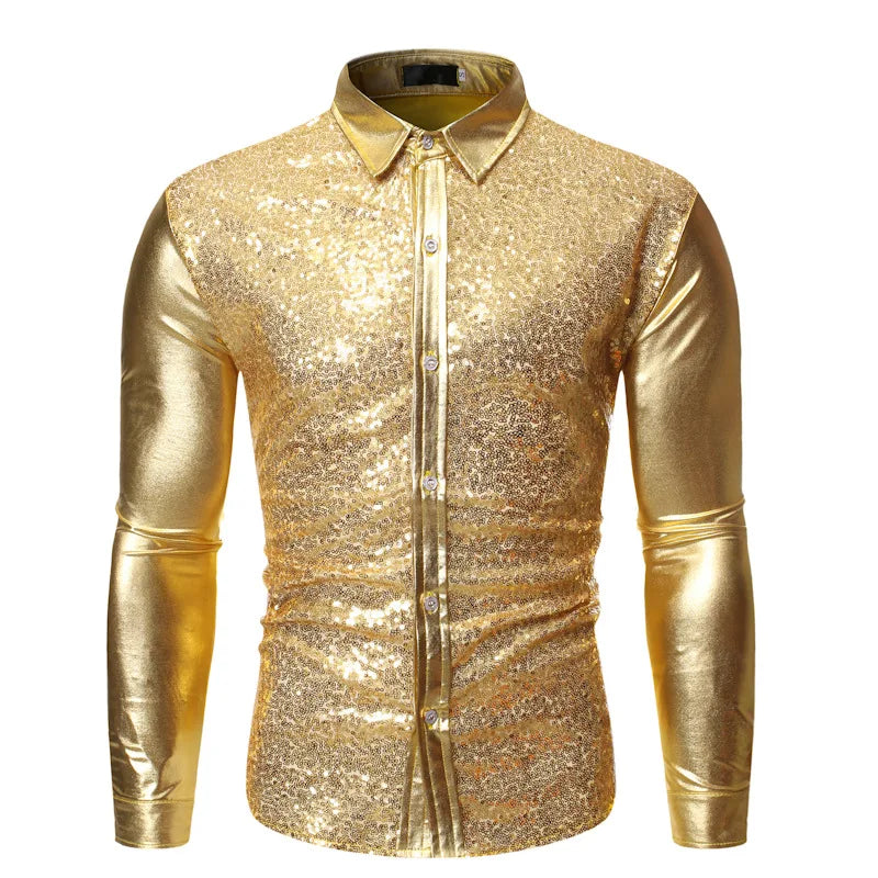 Men's Metallic Shirt | Long-Sleeve Shine
