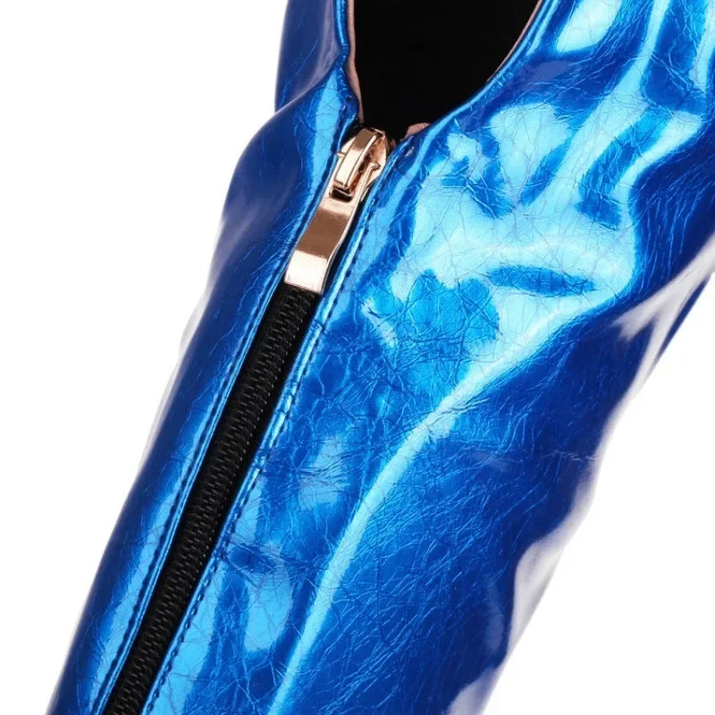 Tiger Heel Over-the-Knee Boots | 10.5cm Stage Heel