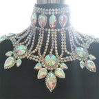 Rhinestone Choker Shoulder Necklace | Crystal Statement