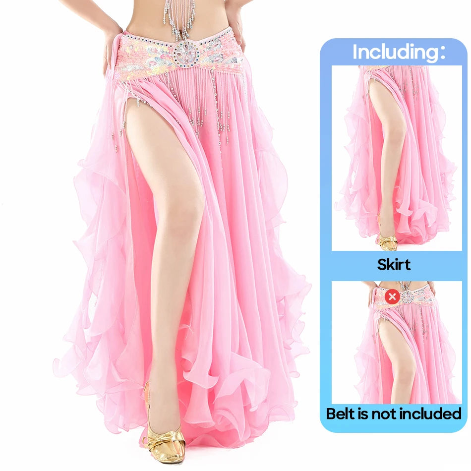 Belly Dance Skirt | Chiffon Double Slit