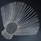 Rhinestone Headpiece | Long Silver Fringe