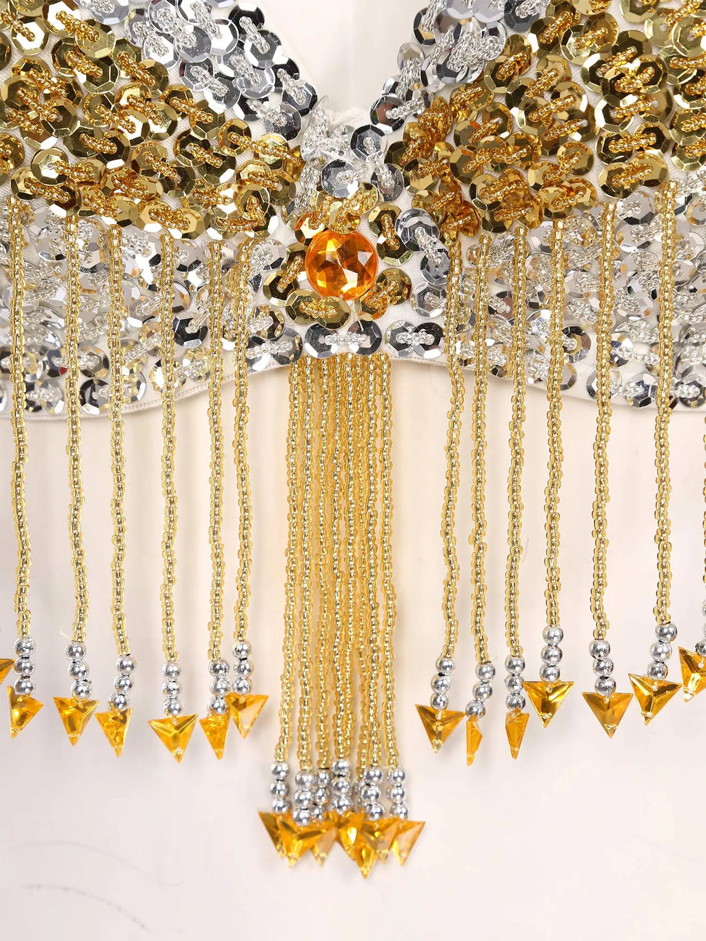 Sequin Beaded Tassel Belly Dance Bra | Underwired | Festival & Stage | One Size