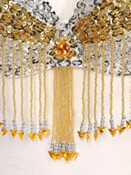 Sequin Beaded Tassel Belly Dance Bra | Underwired | Festival & Stage | One Size