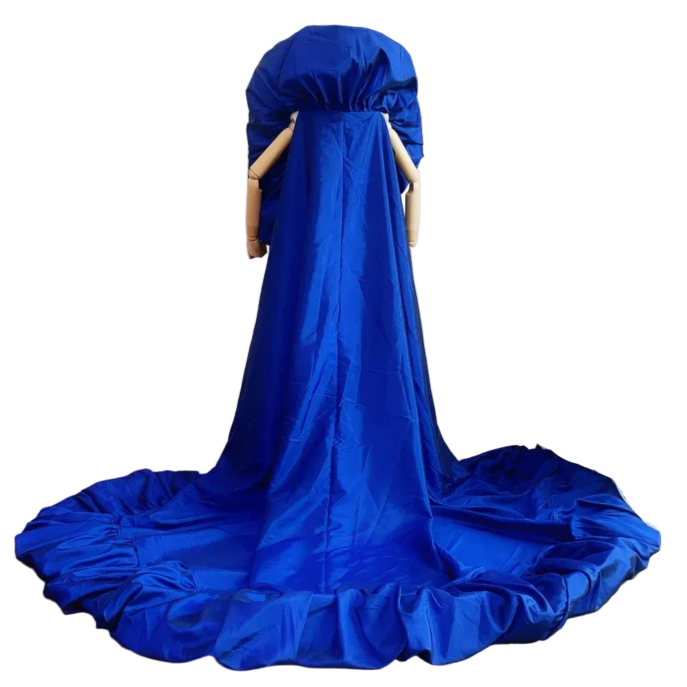 Ruffled Taffeta Cape | Drag Pageant Cloak | High Collar | 230cm