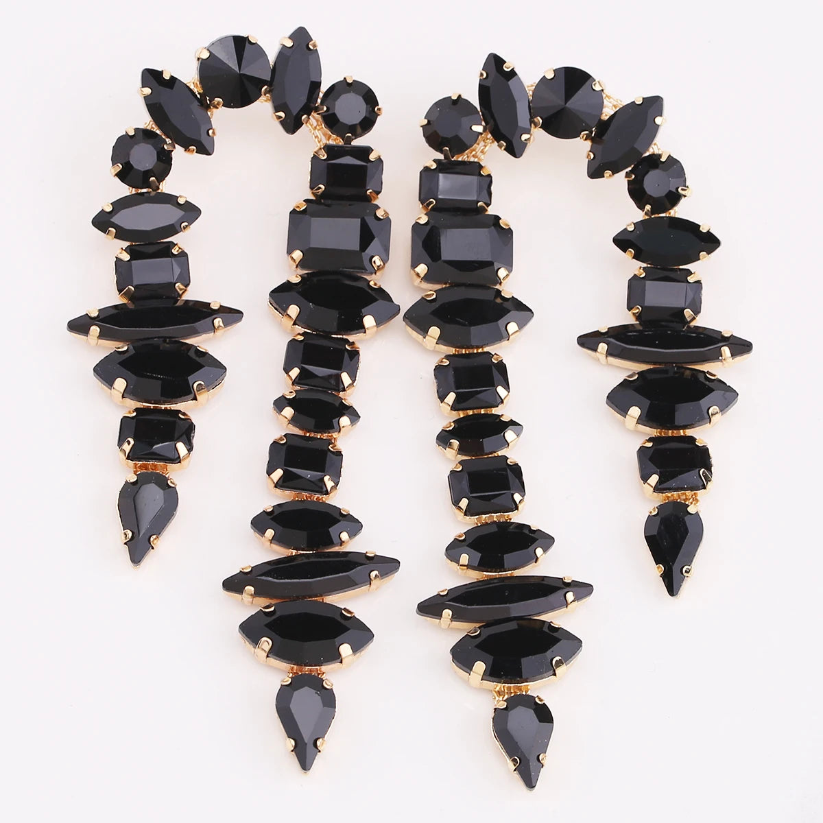 Rhinestone Drop Earrings | Tassel Sparkle
