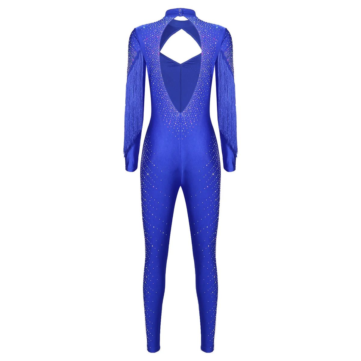 Starlight Rhinestone Tassel Performance Jumpsuit
