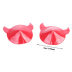 Unleash Your Inner Imp: Fiery Devil Horn Nipple Pasties for Stage & Beyond!