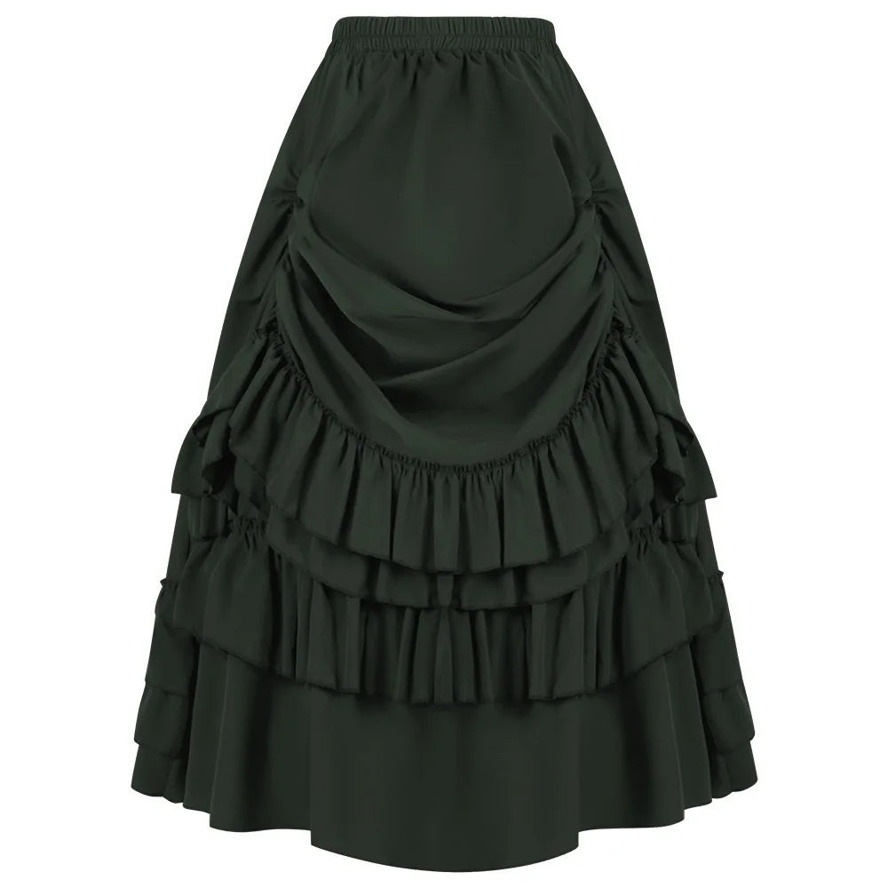 Victorian Ruffle Skirt | Steampunk Gothic | S-XXL