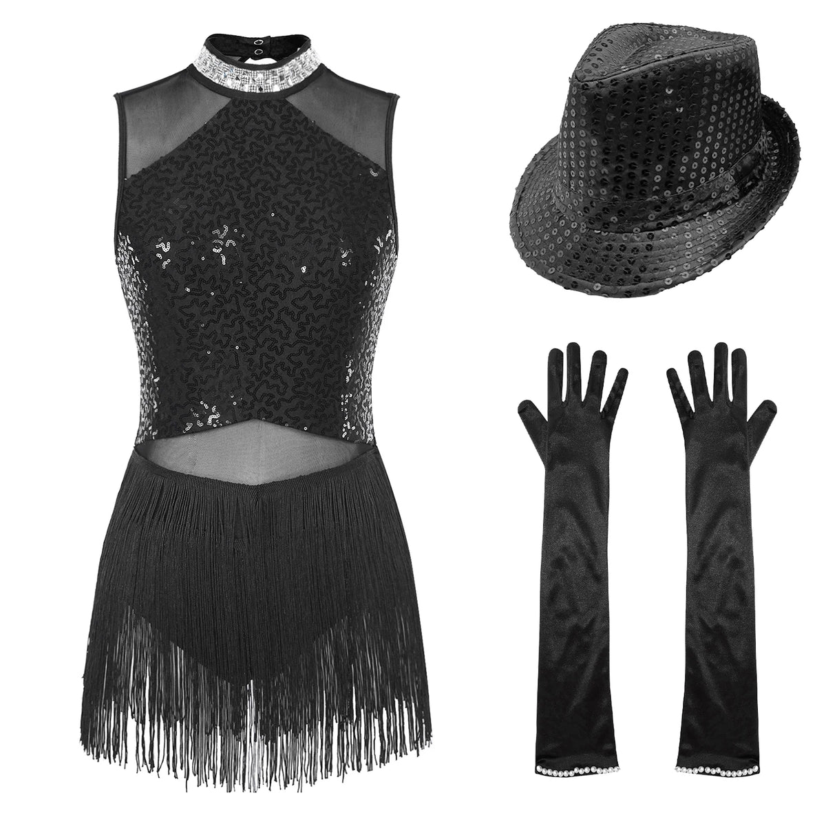 Prism Rhinestone Long-Sleeve Performance Leotard