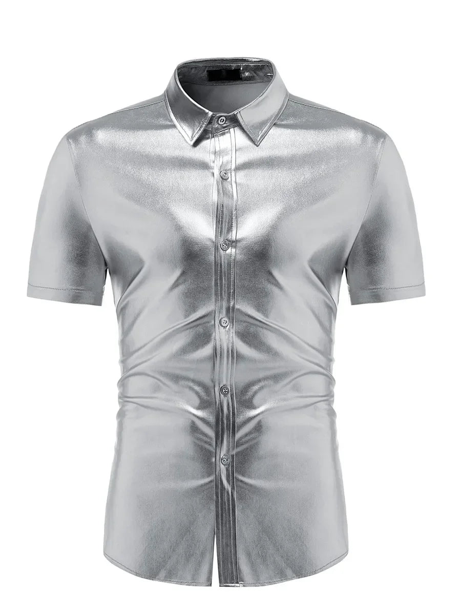 Men's Metallic Shirt | Short-Sleeve Shine