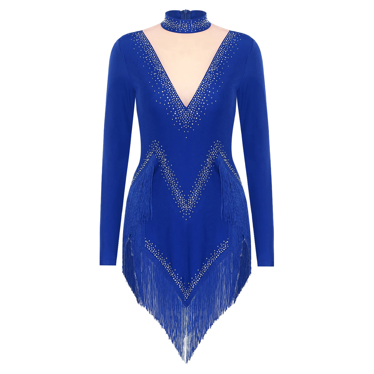 Starlight Rhinestone Tassel Latin Dance Dress