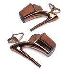 20CM Platform Sandals - Shiny 8 Inch High Heel Pole Dance Shoes