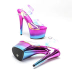 Clear Platform Pole Dance Sandals – 7-Inch High Heel Exotic Stage Shoes