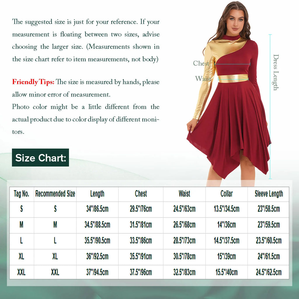 Color Block Dance Dress | Asymmetric Hem | Built-In Briefs