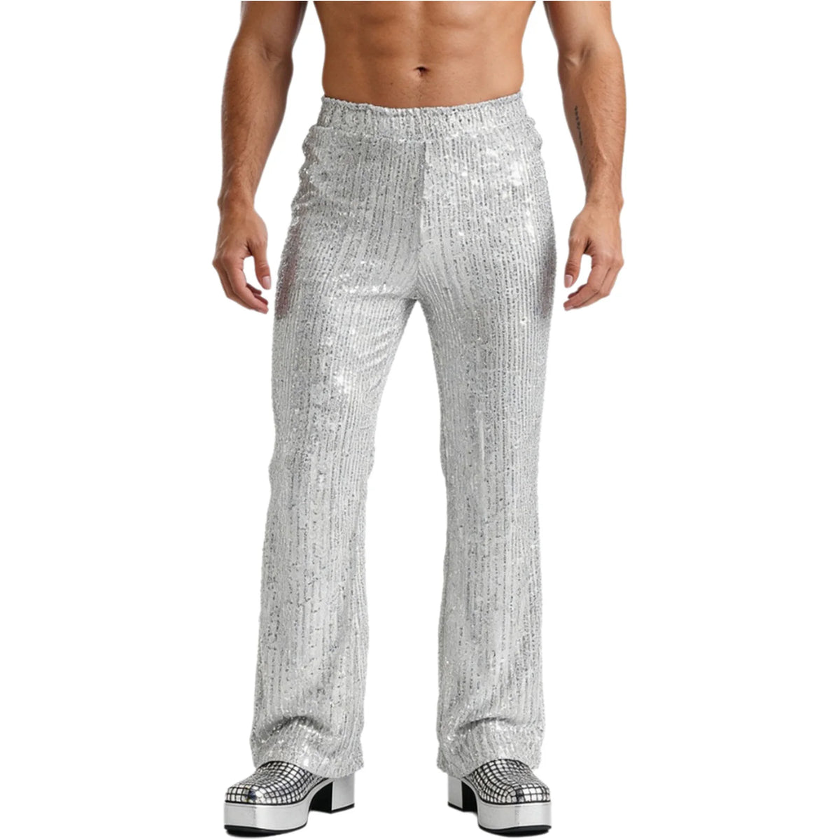 Men’s Sequin Pants | Lined Wide Leg