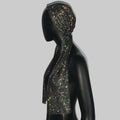 Rhinestone Mesh Headpiece - Crystal Embellished Head Wrap