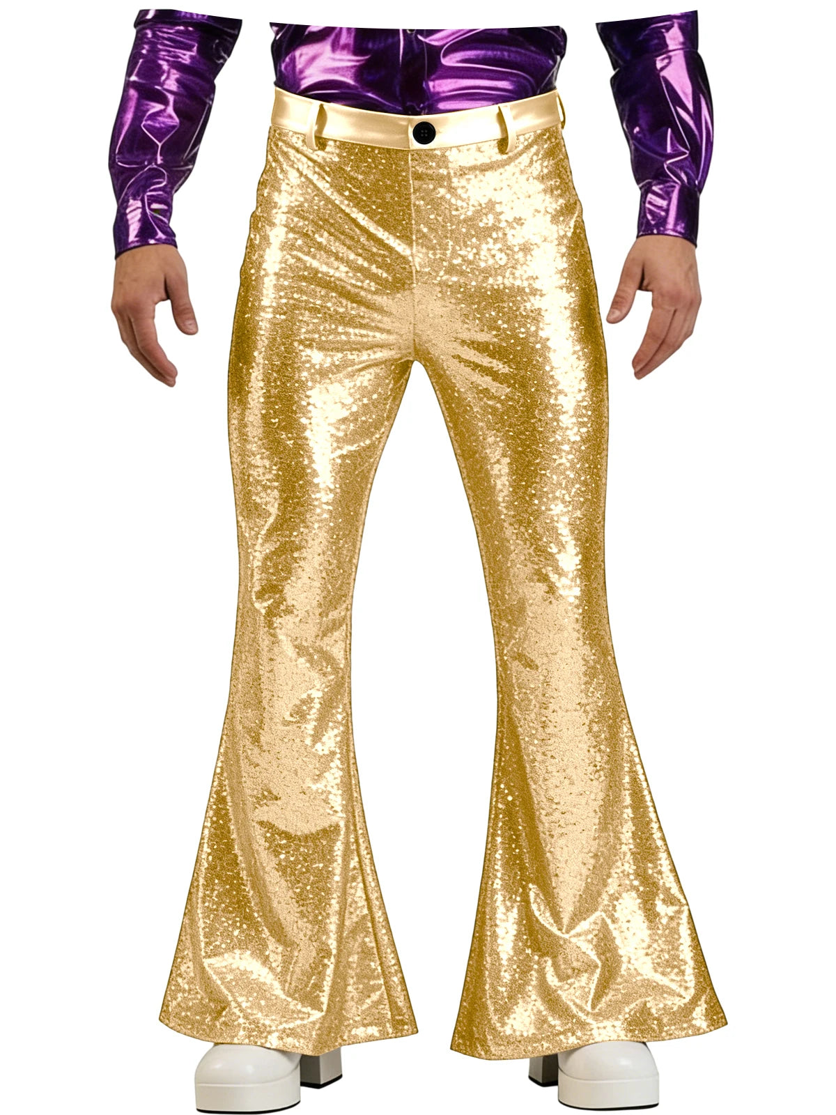 Men's Sequin Pants | Disco Bell-Bottoms