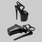Matte 8-Inch Platform Pole Dance Heels