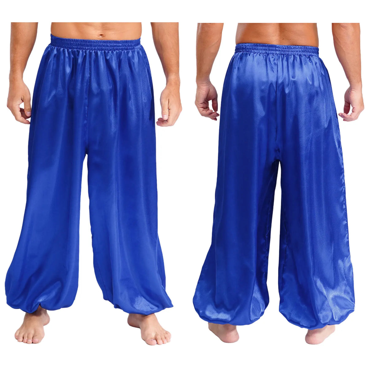 Men's Satin Dance Pants | Elastic Waist | Flowy Fit