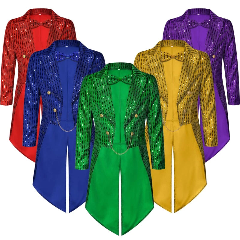 Men's Sequin Tailcoat | Longline Silhouette
