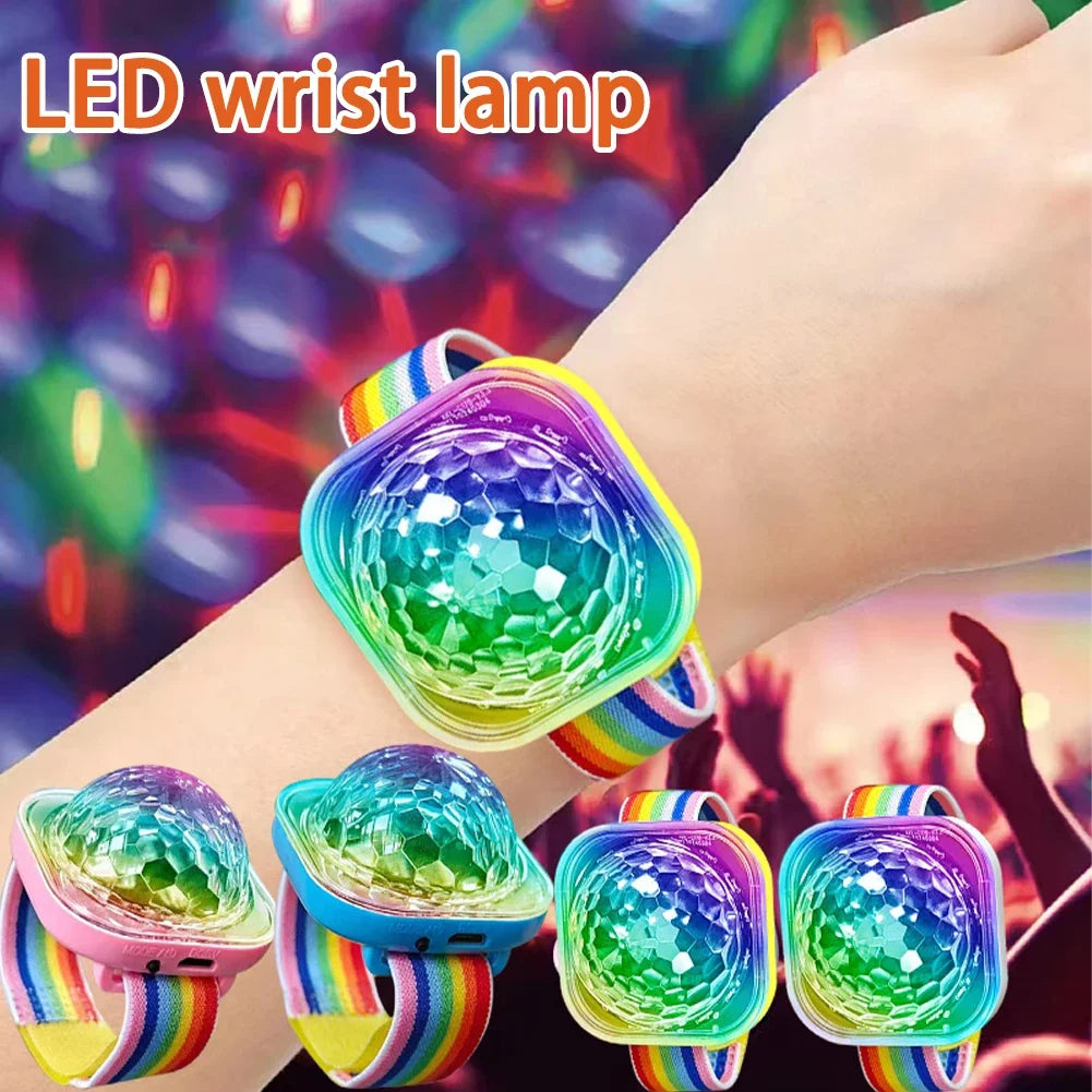 LED Disco Ball Wristband | Sound-Activated Rave Light