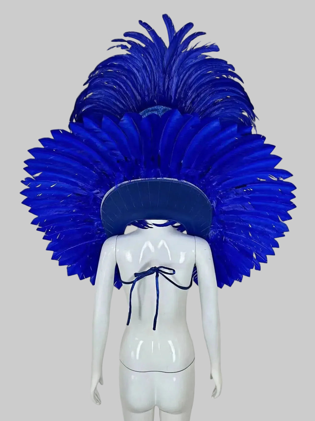 Samba Feather Headdress & Wings - Carnival Costume Set with Rhinestones