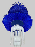 Samba Feather Headdress & Wings - Carnival Costume Set with Rhinestones