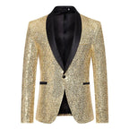 Men's Sequin Blazer | Shawl Collar | Stage & Performance | 12 Colors