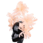Feather Flower Headdress | Stage & Bridal Headpiece | 16 Colors