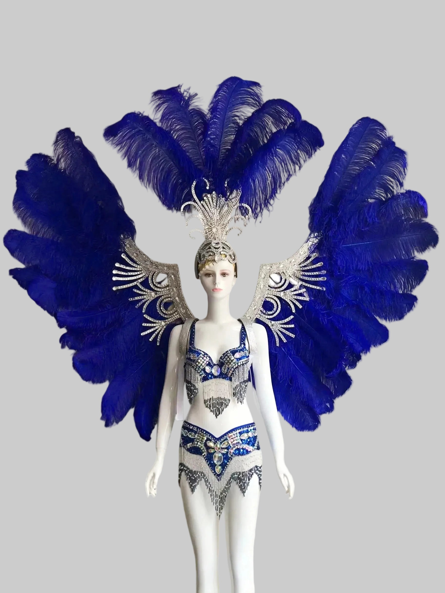 Samba Feather Headdress & Wings Set - Carnival Performance Costume