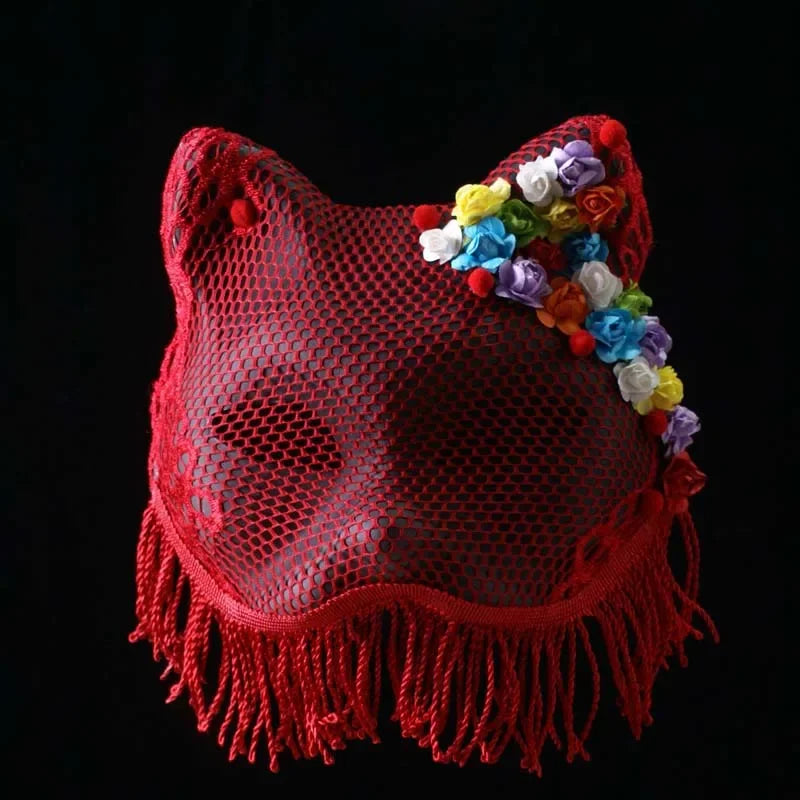 Venetian Cat Mask | Lace & Veil | 16 Styles